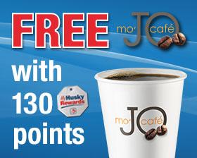 Free mo'JO café with 130 myHusky Rewards points